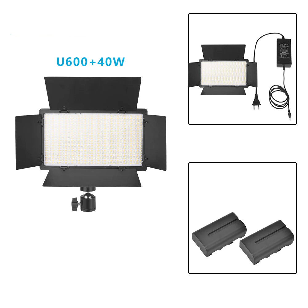 NAGNAHZ U800 - Luz LED para Fotografia e Vídeo, 3200K-5600K, Ajustável NAGNAHZ U800 - Luz LED para Fotografia e Vídeo, 3200K-5600K, Ajustável